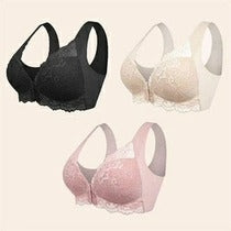 SENIORSBRA®E-FRONT CLOSURE BREATHABLE &#39;5D&#39; SHAPING PUSH UP BRA(BUY ONE GET TWO FREE)-BEIGE