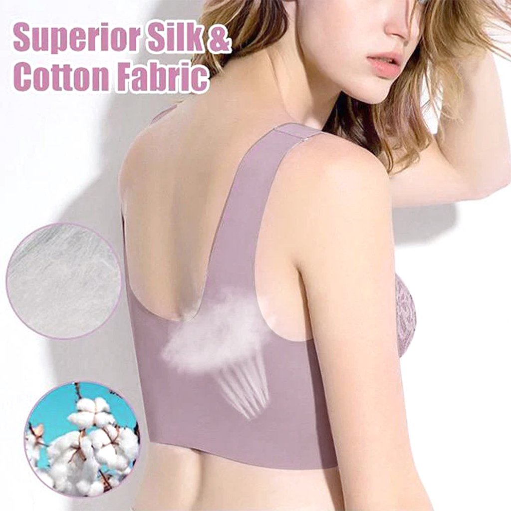 🔥Last Day Buy 1 Get 2 Free(Add 3 To The Cart)😍-Plus Size Comfort Extra Elastic Wireless Support Lace Bra