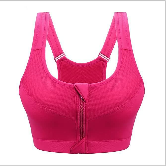 Sports Bra High Strength Shockproof Professional Running Fitness Bralette Yoga Front Buckle Zipped Underwear Women