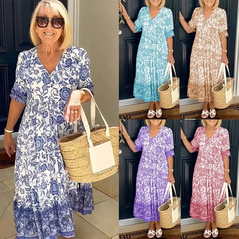 💥2023 Newest 😍V-neck Bohemian Dress👗