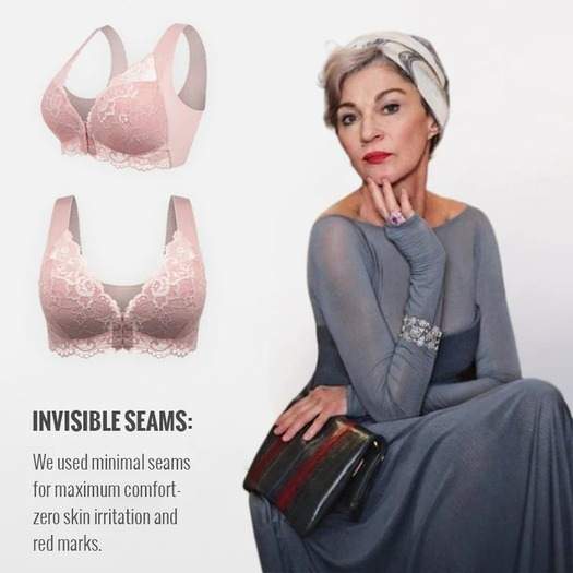 SENIORSBRA®E-FRONT CLOSURE BREATHABLE '5D' SHAPING PUSH UP BRA(BUY ONE GET TWO FREE)-BEIGE