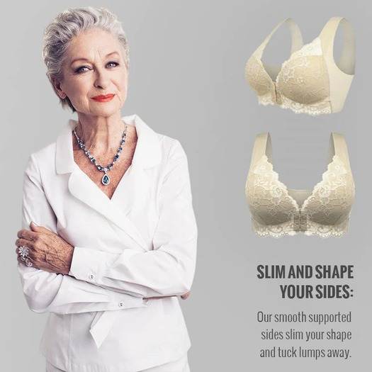SENIORSBRA®E-FRONT CLOSURE BREATHABLE '5D' SHAPING PUSH UP BRA(BUY ONE GET TWO FREE) -Black