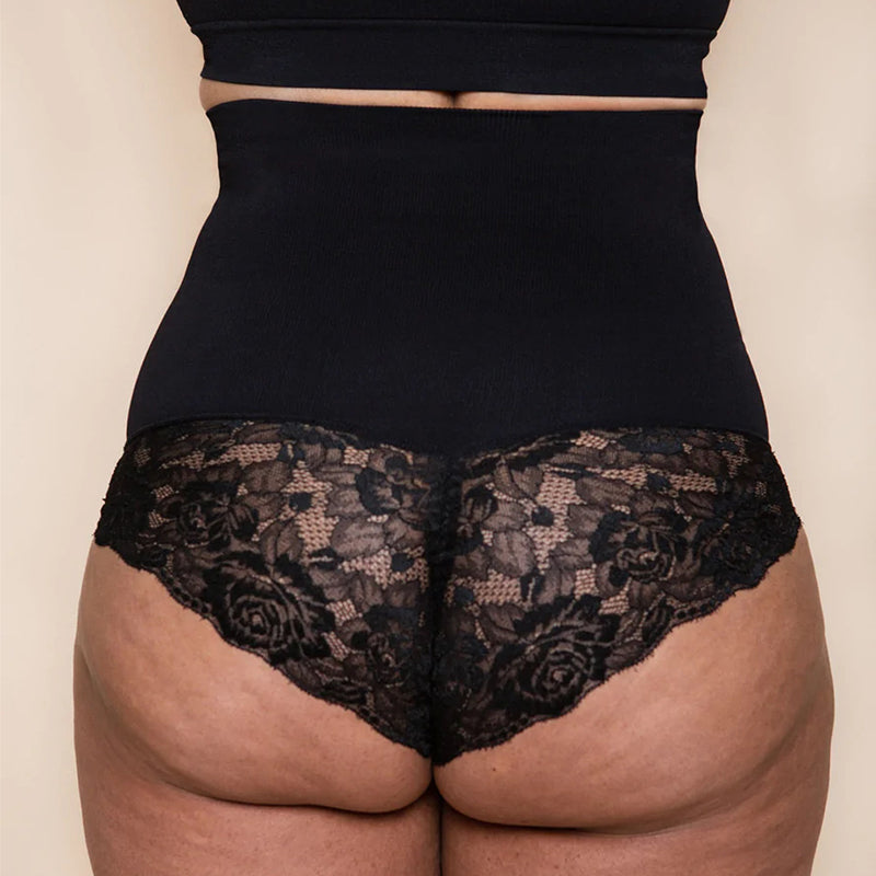 HIGH-WAISTED SHAPER LACE PANTY