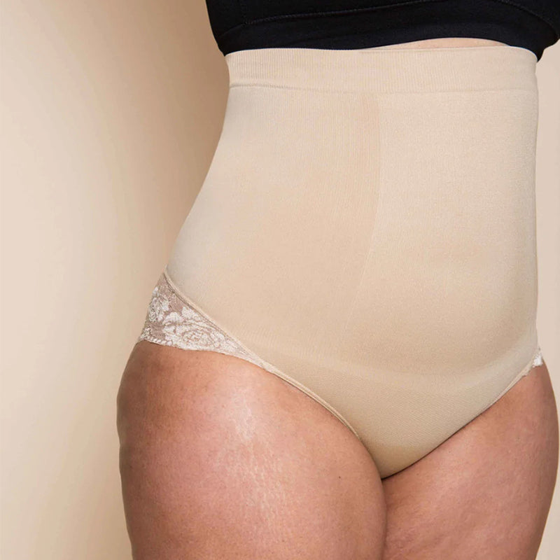 HIGH-WAISTED SHAPER LACE PANTY