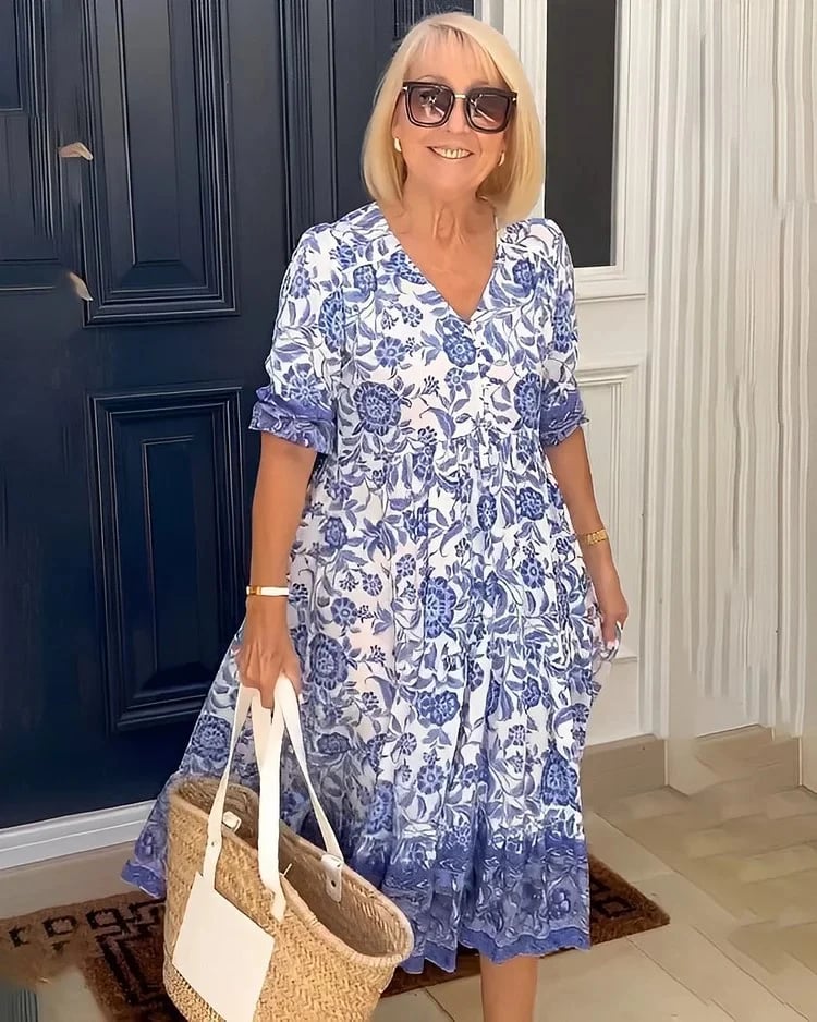 💥2023 Newest 😍V-neck Bohemian Dress👗