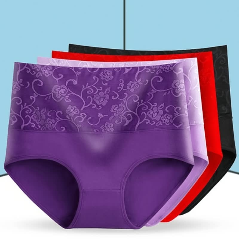 High Waist Underwear Women&#39;s Cotton Waist Cincher Butt-lifting Briefs