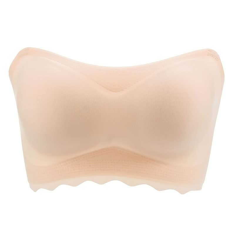 Strapless Bra Plus Size Fat Mm Push-Up Anti-slip Oversized Breasts Thin Tube Top Invisible Chest Wrap Underwear Women
