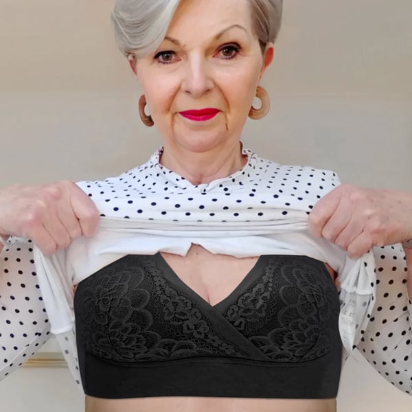 🔥Last Day Buy 1 Get 2 Free(Add 3 To The Cart)😍-Plus Size Comfort Extra Elastic Wireless Support Lace Bra