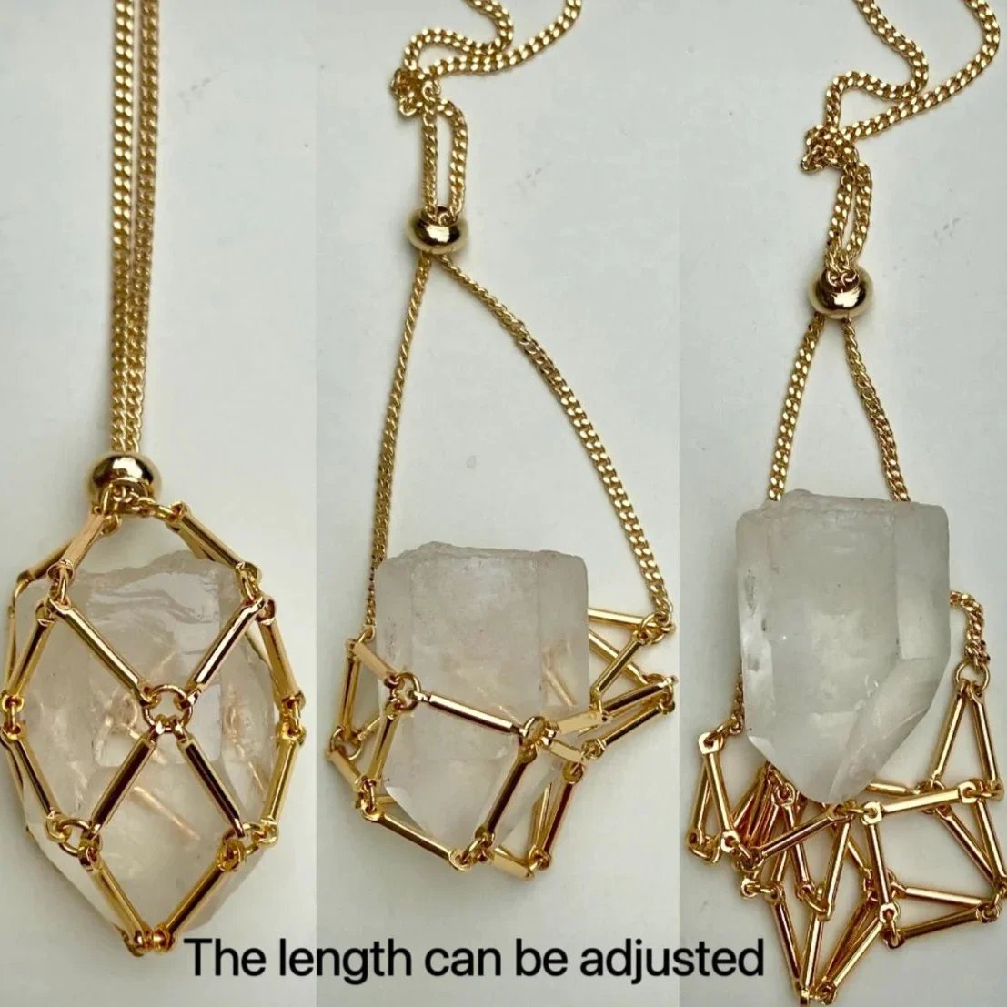 🎁2023 Crystal Stone Holder Necklace - Free (Crystal) Gift Included🎁