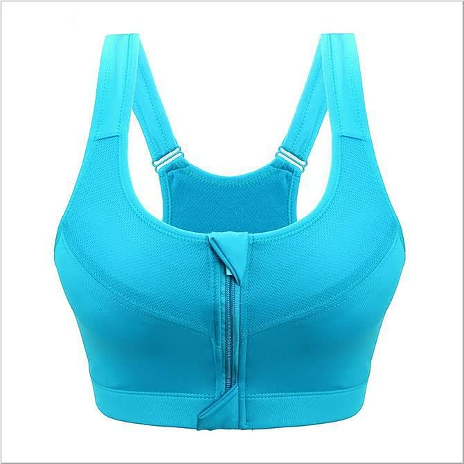 Sports Bra High Strength Shockproof Professional Running Fitness Bralette Yoga Front Buckle Zipped Underwear Women