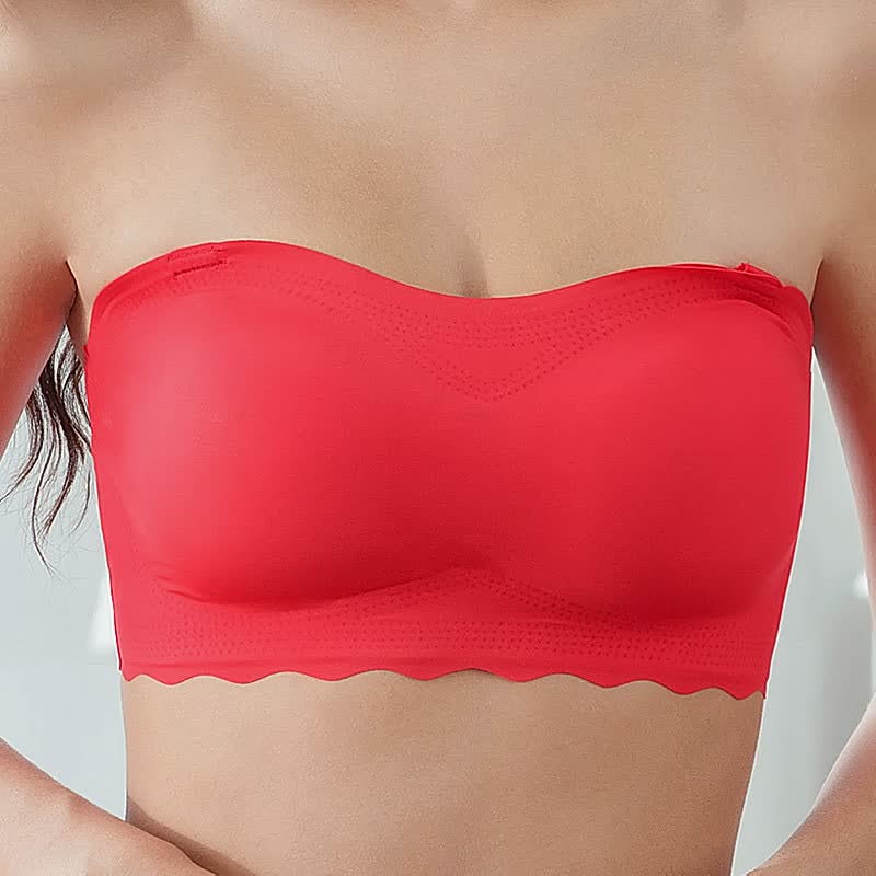 Strapless Bra Plus Size Fat Mm Push-Up Anti-slip Oversized Breasts Thin Tube Top Invisible Chest Wrap Underwear Women