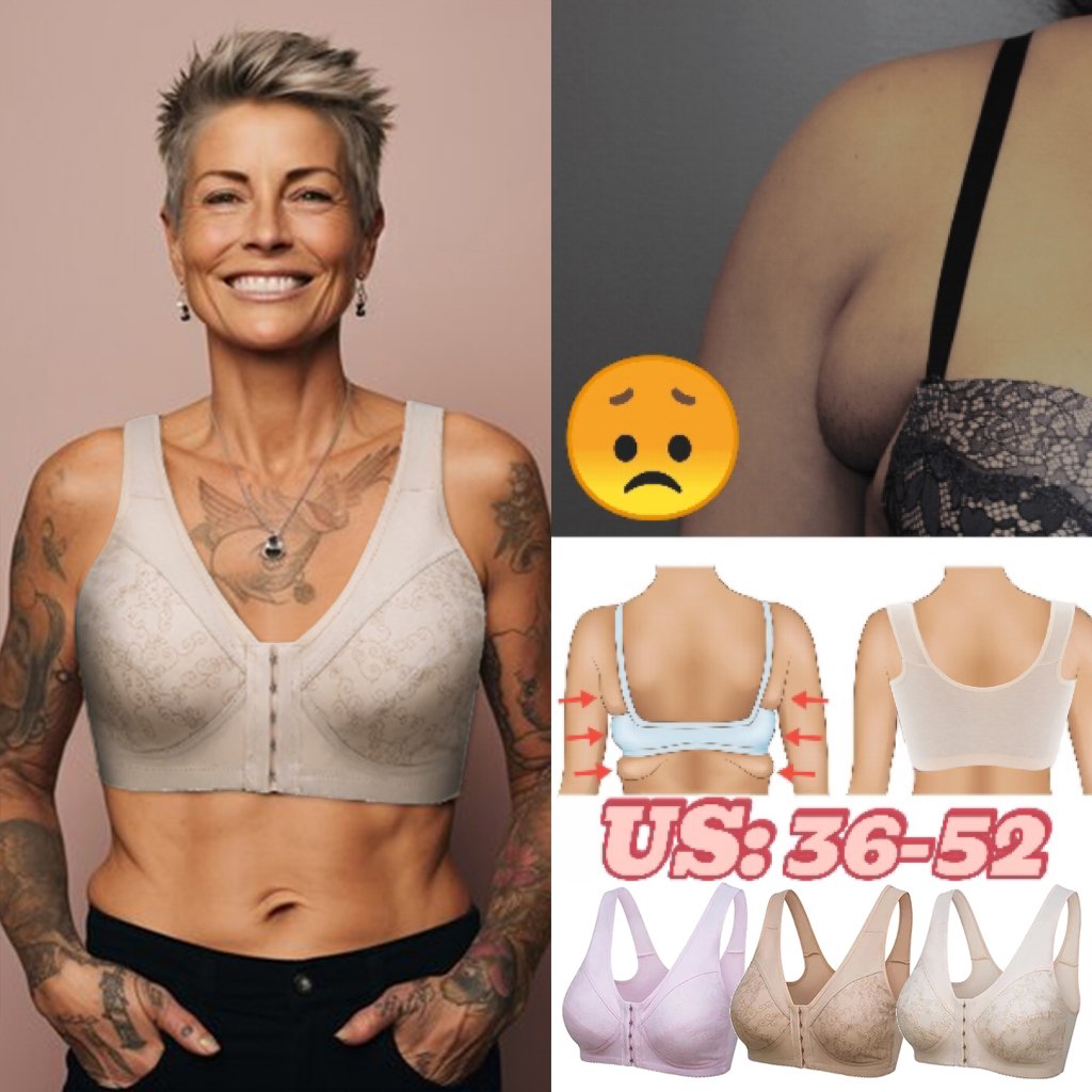 🔥Christmas Sale Buy 1 Get 2 Free Now🔥Design for Seniors Front Closure Cotton Bra