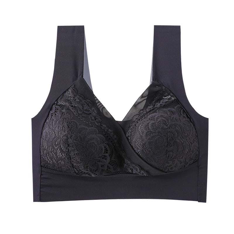🔥Last Day Buy 1 Get 2 Free(Add 3 To The Cart)😍-Plus Size Comfort Extra Elastic Wireless Support Lace Bra