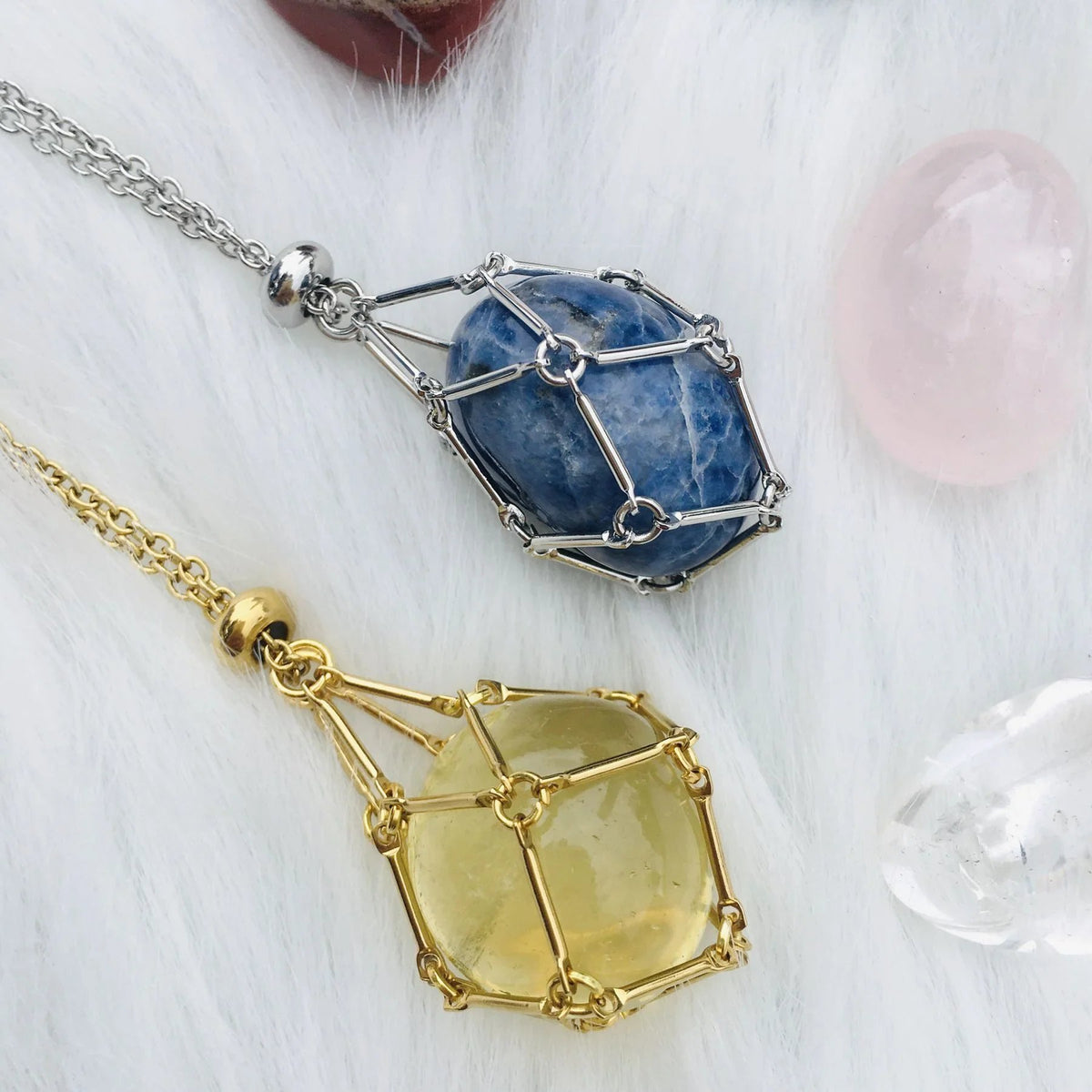 🎁2023 Crystal Stone Holder Necklace - Free (Crystal) Gift Included🎁