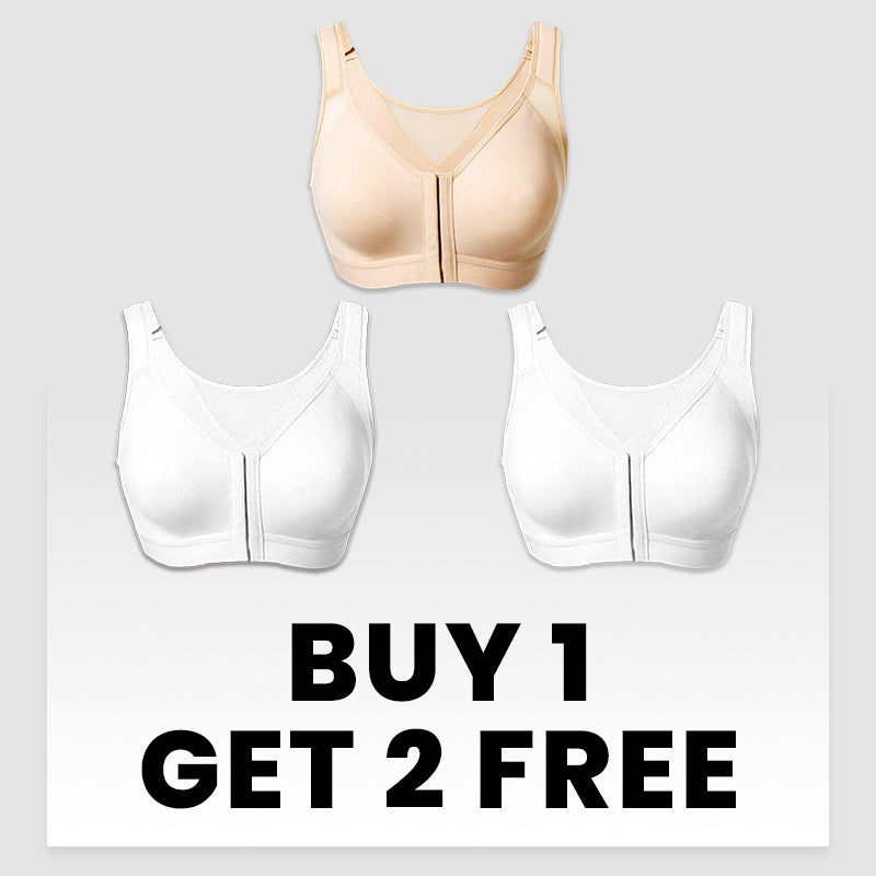 SENIORSBRA®Women's 18-Hour Front Closure Wireless Back Support Posture Full Coverage Bra(BUY ONE GET TWO FREE)