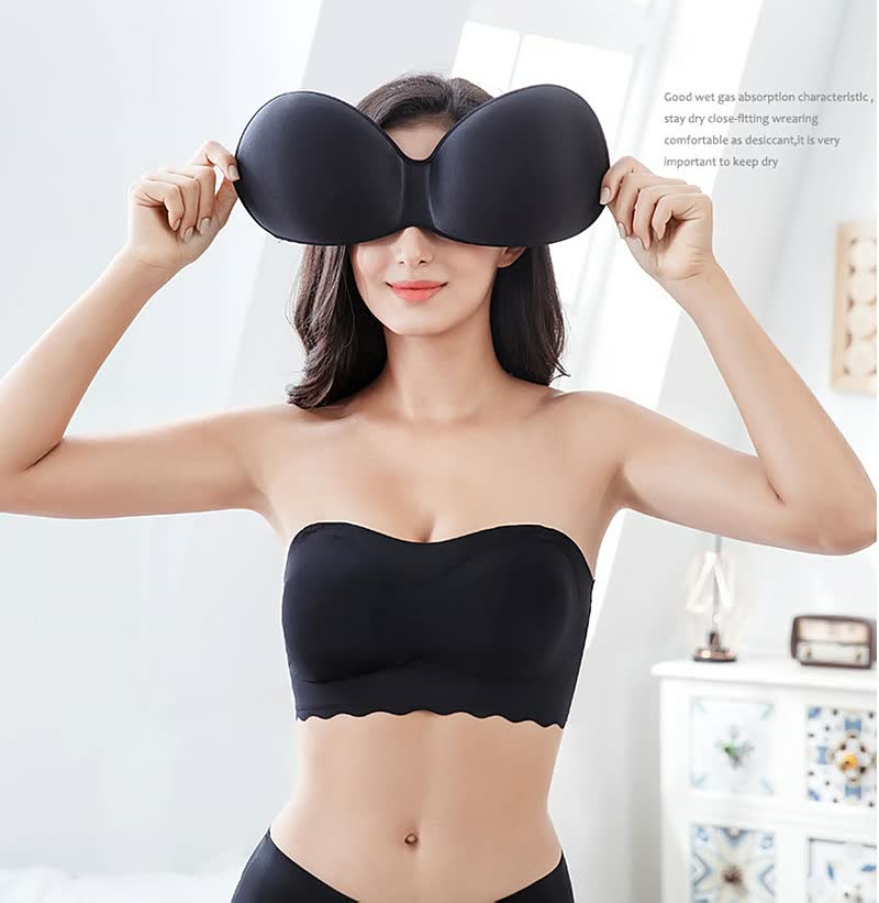 Strapless Bra Plus Size Fat Mm Push-Up Anti-slip Oversized Breasts Thin Tube Top Invisible Chest Wrap Underwear Women
