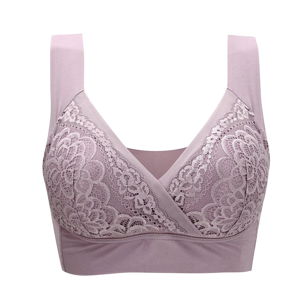 🔥Last Day Buy 1 Get 2 Free(Add 3 To The Cart)😍-Plus Size Comfort Extra Elastic Wireless Support Lace Bra