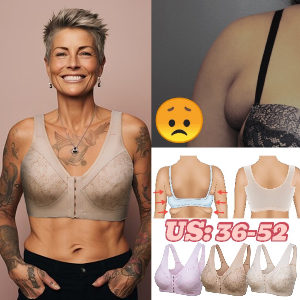 🔥Christmas Sale Buy 1 Get 2 Free Now🔥Design for Seniors Front Closure Cotton Bra
